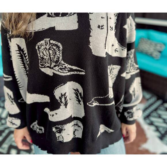 NEW 2FLYCO the west wrangler sweater in blue - Picture 2 of 7